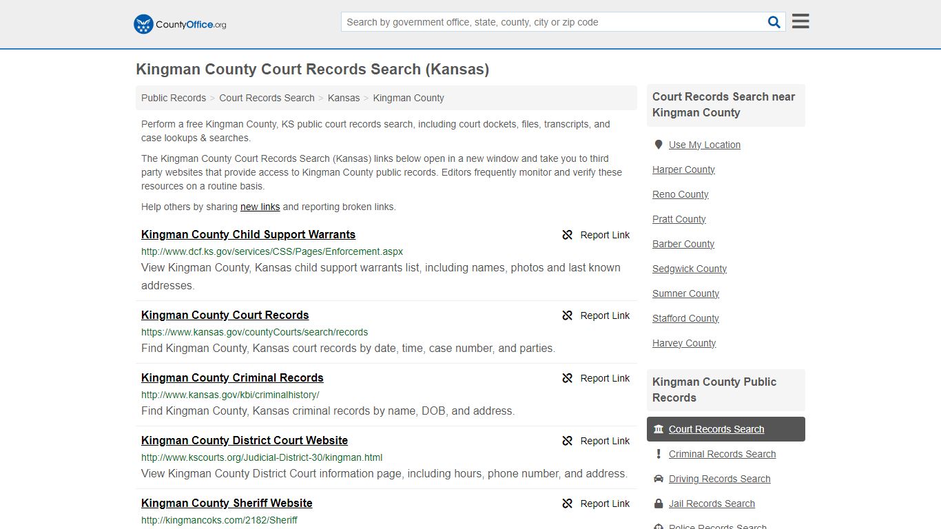 Kingman County Court Records Search (Kansas) - County Office