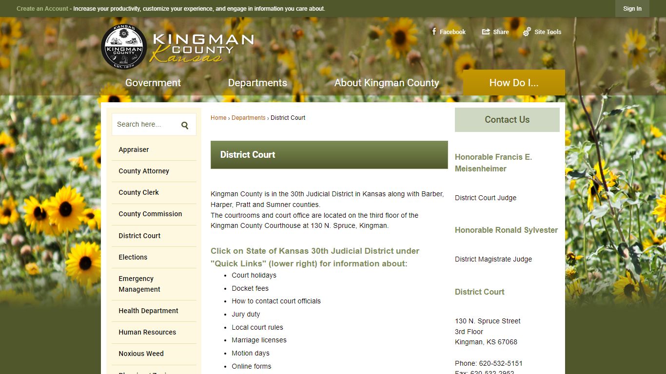 District Court | Kingman County, KS - Official Website